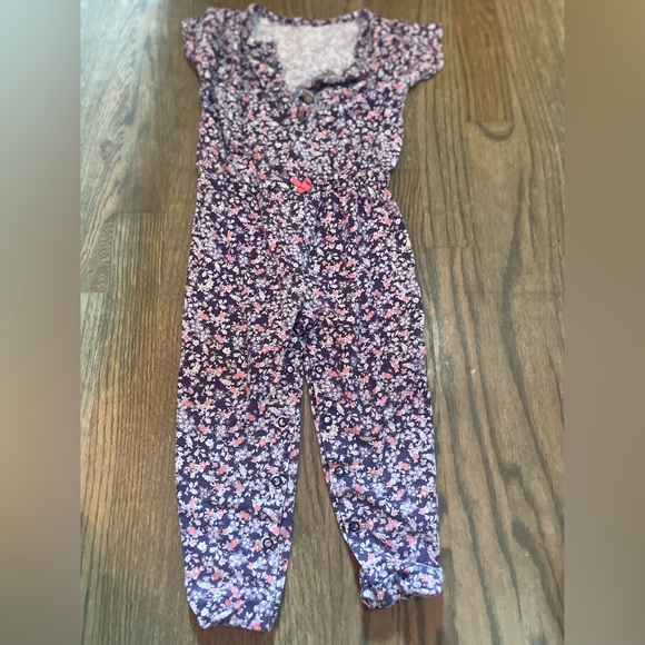 Carter's Floral Jumpsuit Sz 24 Months - Picture 1 of 4